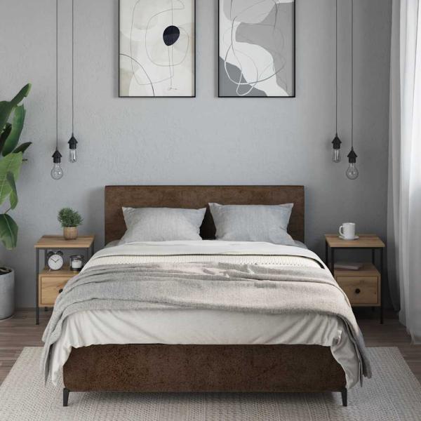 ARDEBO.de - Nachttische 2 Stk. Artisan-Eiche 34x36x50 cm Holzwerkstoff