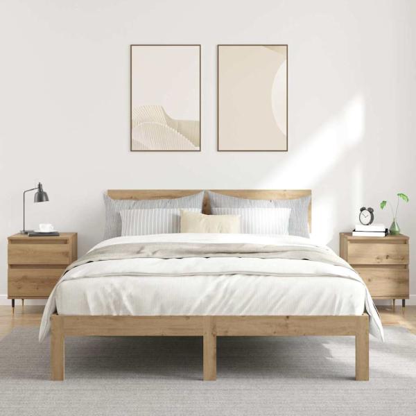 ARDEBO.de - Nachttische 2 Stk. Artisan-Eiche 40x35x50 cm Holzwerkstoff