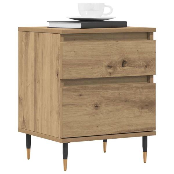 Nachttische 2 Stk. Artisan-Eiche 40x35x50 cm Holzwerkstoff