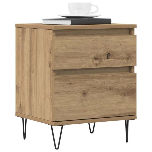 Nachttische 2 Stk. Artisan-Eiche 40x35x50 cm Holzwerkstoff