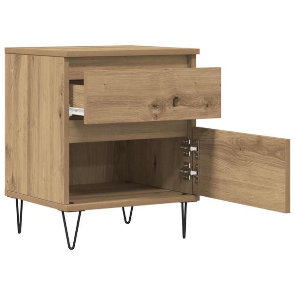 Nachttische 2 Stk. Artisan-Eiche 40x35x50 cm Holzwerkstoff