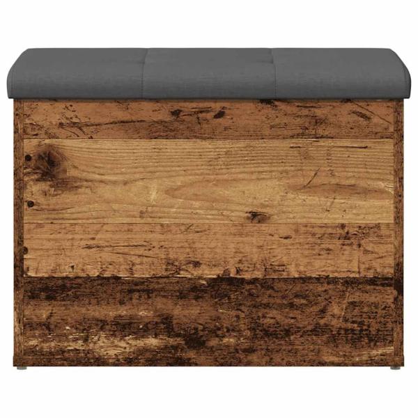 Sitzbank mit Stauraum Altholz-Optik 62x42x45 cm Holzwerkstoff