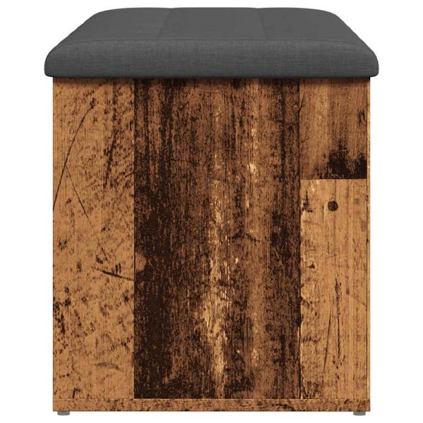 Sitzbank mit Stauraum Altholz-Optik 102x42x45 cm Holzwerkstoff