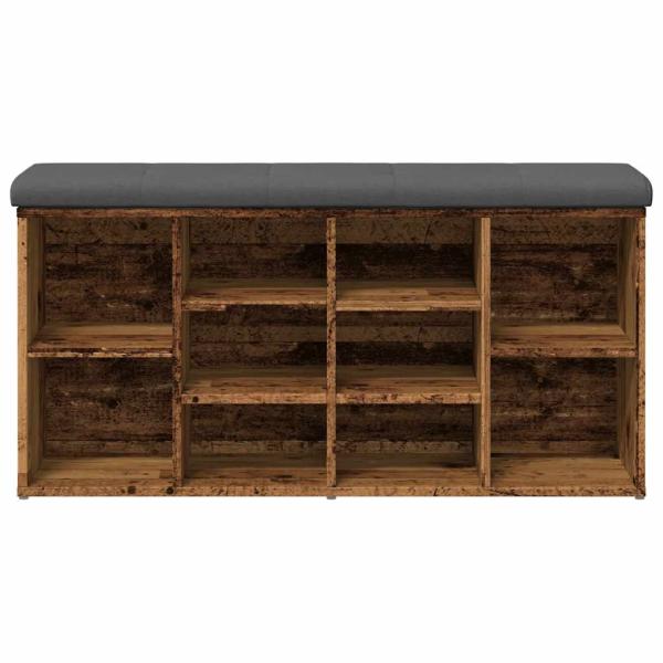 Schuhbank Altholz-Optik 102x32x50 cm Holzwerkstoff