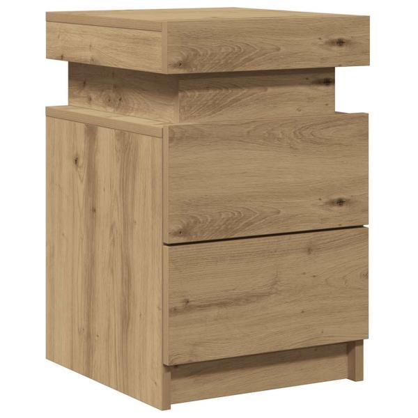 LED-Nachttisch Artisan-Eiche 35x39x55 cm Holzwerkstoff