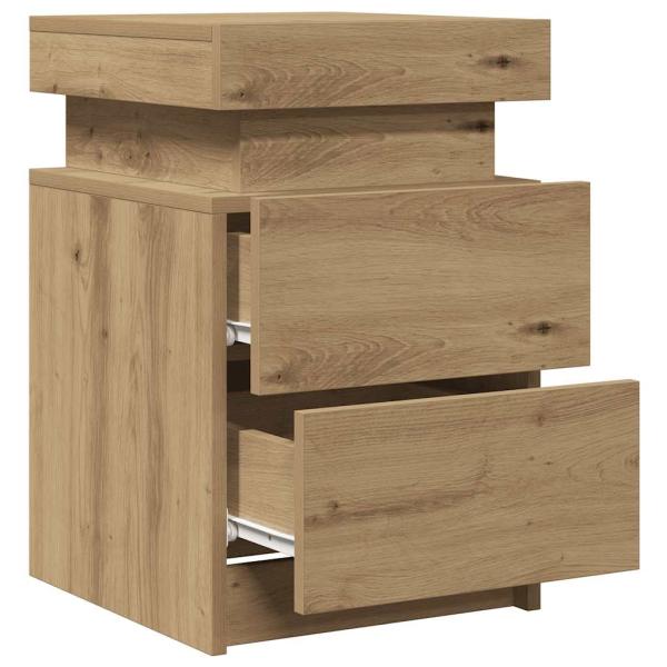 LED-Nachttisch Artisan-Eiche 35x39x55 cm Holzwerkstoff