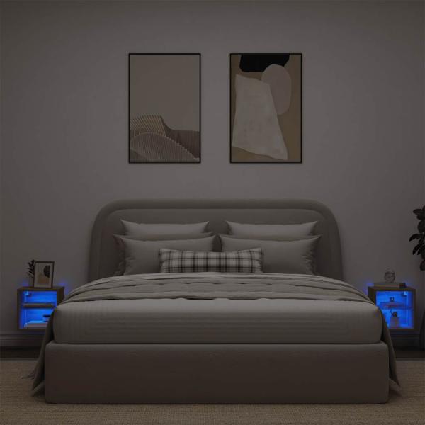 TV-Wandschränke mit LED-Leuchten 2 Stk. Artisan-Eiche
