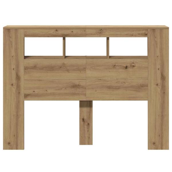 LED-Kopfteil Artisan-Eiche 140x18,5x103,5 cm Holzwerkstoff