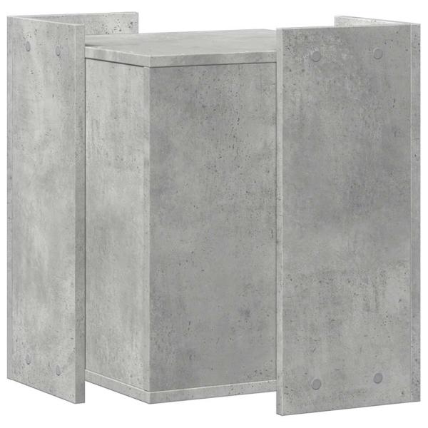 Katzenstreu Box Umzäunung Betongrau 42 x 42 x 51 cm