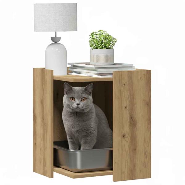 Katzenklo Artisan-Eiche 42x42x51 cm Holzwerkstoff