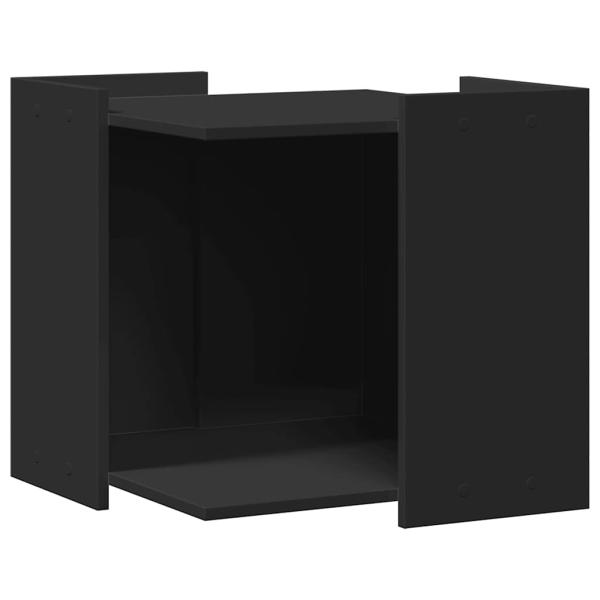 Katzenstreu Box Umzäunung Schwarz 53 x 53 x 51 cm
