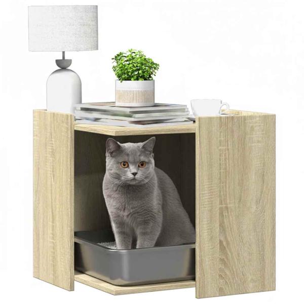 Katzenklo Sonoma Eiche 53x53x51 cm Holzwerkstoff