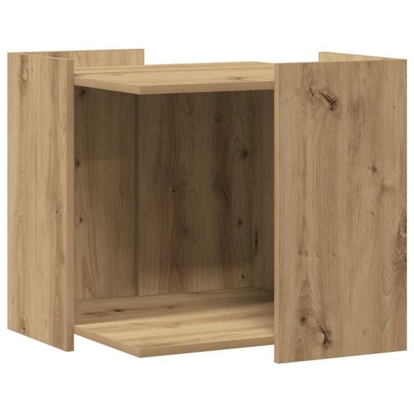 Katzenstreu Box Umzäunung Artisan-Eiche 53 x 53 x 51 cm