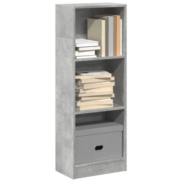 ARDEBO.de - B?cherregal Betongrau 40x24x109 cm Holzwerkstoff