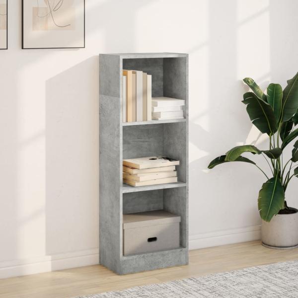 B?cherregal Betongrau 40x24x109 cm Holzwerkstoff