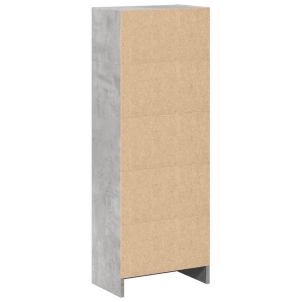 B?cherregal Betongrau 40x24x109 cm Holzwerkstoff
