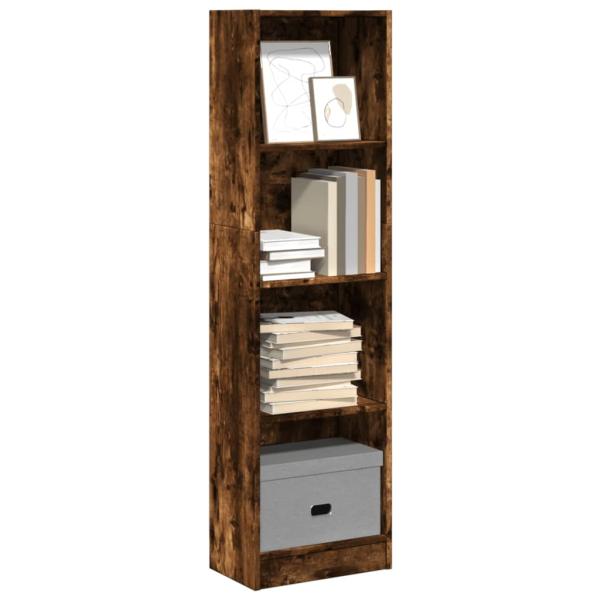 ARDEBO.de - B?cherregal R?uchereiche 40x24x143 cm Holzwerkstoff