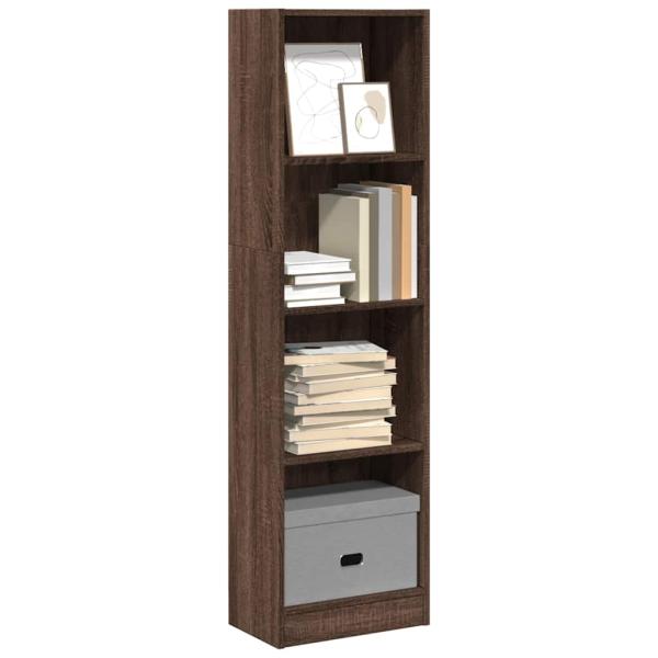 ARDEBO.de - Bücherregal Braun Eichen-Optik 40x24x143 cm Holzwerkstoff