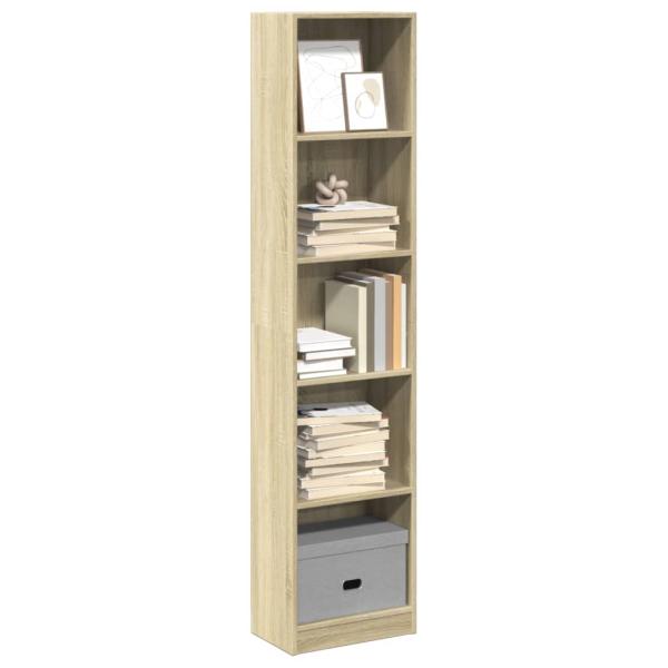 ARDEBO.de - B?cherregal Sonoma-Eiche 40x24x176 cm Holzwerkstoff