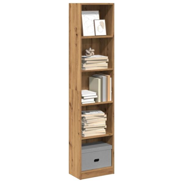 ARDEBO.de - Bücherregal Artisian Oak 40 x 24 x 176 cm Holzwerkstoff