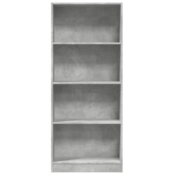 B?cherregal Betongrau 60x24x143 cm Holzwerkstoff