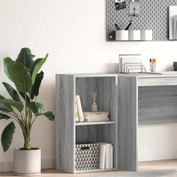 ARDEBO.de - Bücherregal Grau Sonoma 40x30x77 cm Holzwerkstoff