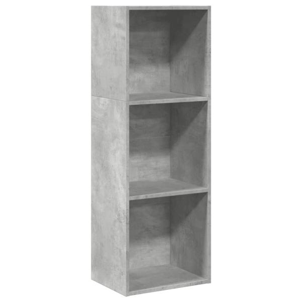 B?cherregal Betongrau 40x30x114 cm Holzwerkstoff