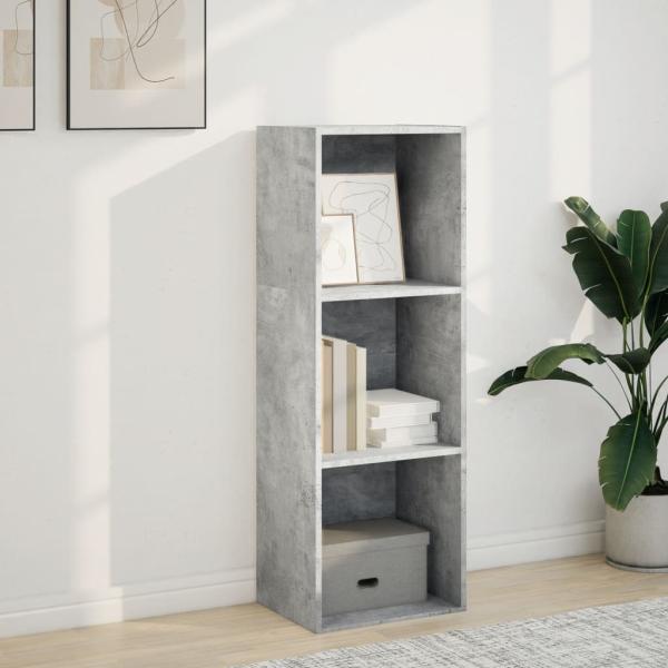 B?cherregal Betongrau 40x30x114 cm Holzwerkstoff