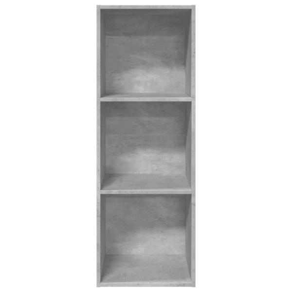 B?cherregal Betongrau 40x30x114 cm Holzwerkstoff