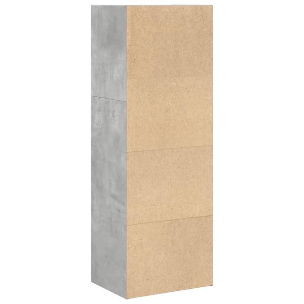 B?cherregal Betongrau 40x30x114 cm Holzwerkstoff