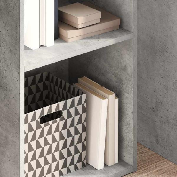 Bücherregal Betongrau 40x30x152 cm Holzwerkstoff