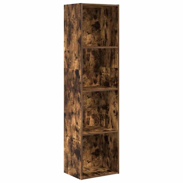 Bücherregal Räuchereiche 40x30x152 cm Holzwerkstoff