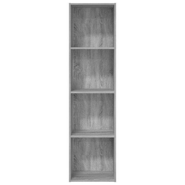 Bücherregal Grau Sonoma 40x30x152 cm Holzwerkstoff