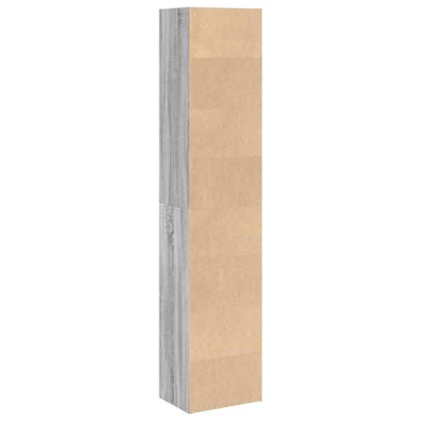 Bücherregal Grau Sonoma 40x30x189 cm Holzwerkstoff