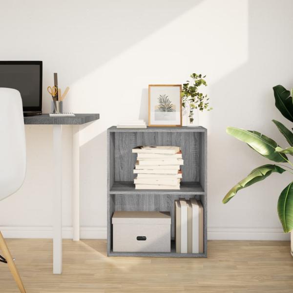 B?cherregal Grau Sonoma 60x30x77 cm Holzwerkstoff