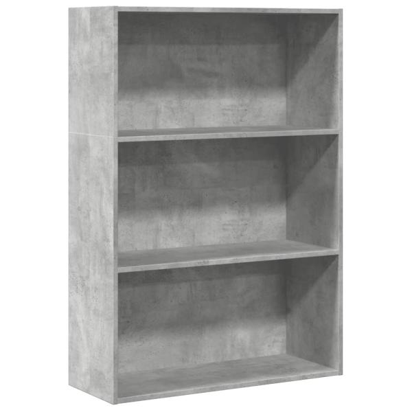 B?cherregal Betongrau 80x30x114 cm Holzwerkstoff