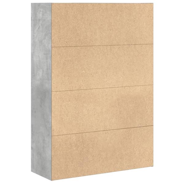 B?cherregal Betongrau 80x30x114 cm Holzwerkstoff