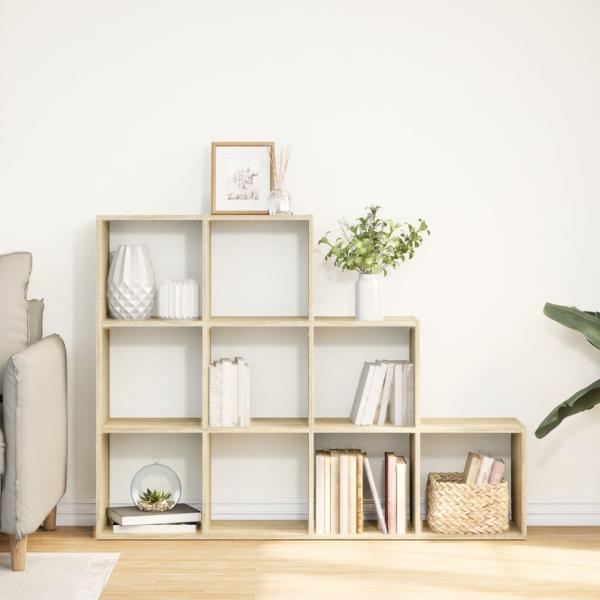 Raumteiler-B?cherregal 3 Stufen Sonoma-Eiche 137,5x29x103,5 cm