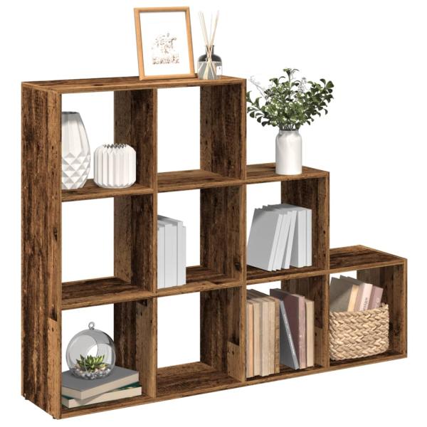 ARDEBO.de - Raumteiler-B?cherregal 3 Stufen Altholz-Optik 137,5x29x103,5 cm