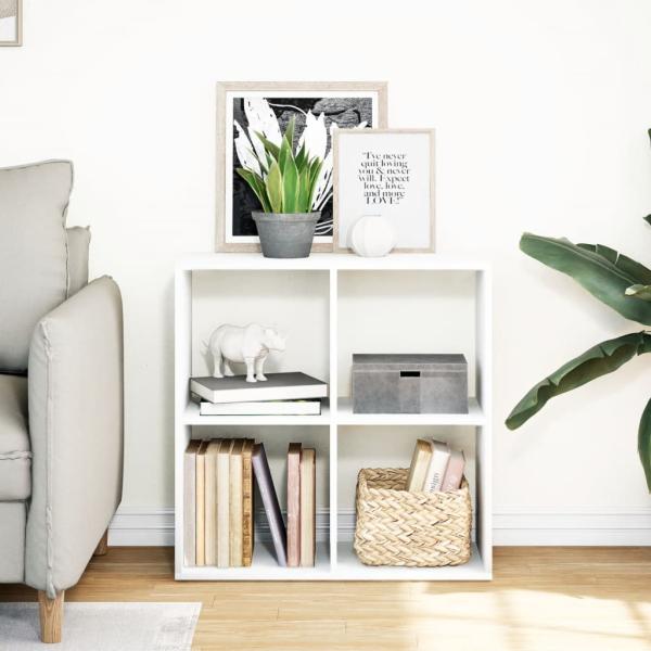 Raumteiler Bücherregal Weiß 69,5 x 29 x 69,5 cm Holzwerkstoff
