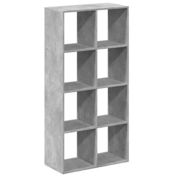 Raumteiler-B?cherregal Betongrau 69,5x29x137,5 cm Holzwerkstoff