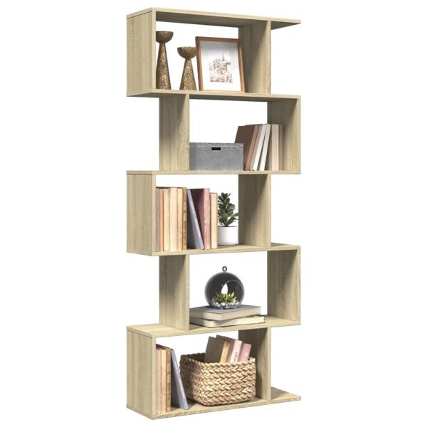 ARDEBO.de - Raumteiler-Bücherregal 5 Etagen Sonoma-Eiche 70x24x161 cm