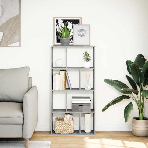 Bücherregal Betongrau 60x20x120,5 cm Holzwerkstoff