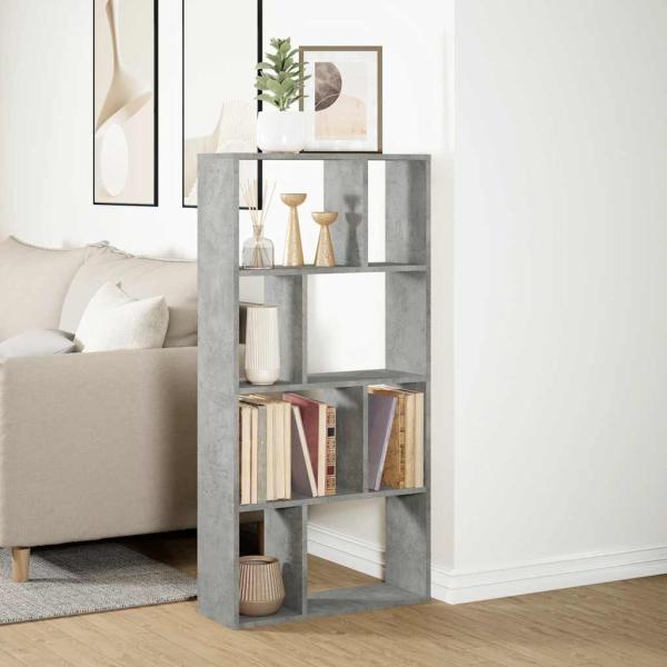 Bücherregal Betongrau 60x20x120,5 cm Holzwerkstoff