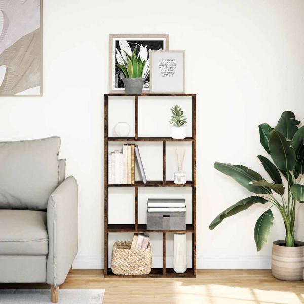 Bücherregal Räuchereiche 60x20x120,5 cm Holzwerkstoff