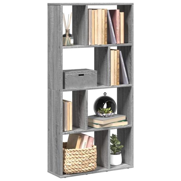 ARDEBO.de - Bücherregal Grau Sonoma 60x20x120,5 cm Holzwerkstoff