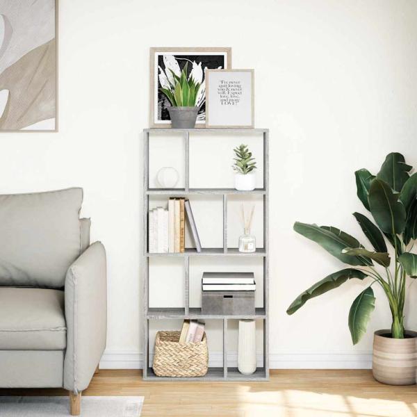 Bücherregal Grau Sonoma 60x20x120,5 cm Holzwerkstoff