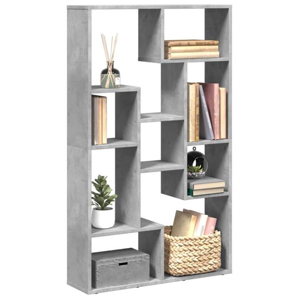 ARDEBO.de - Bücherregal Betongrau 72x20x120,5 cm Holzwerkstoff