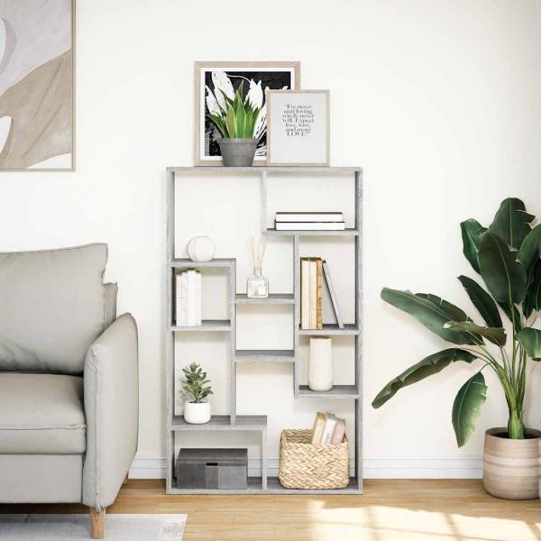 Bücherregal Grau Sonoma 72x20x120,5 cm Holzwerkstoff