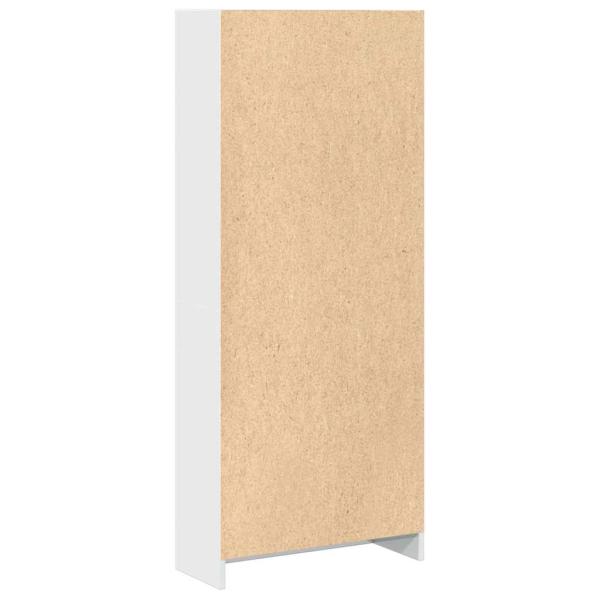 Bücherregal Hochglanz-Weiß 60x24x143 cm Holzwerkstoff